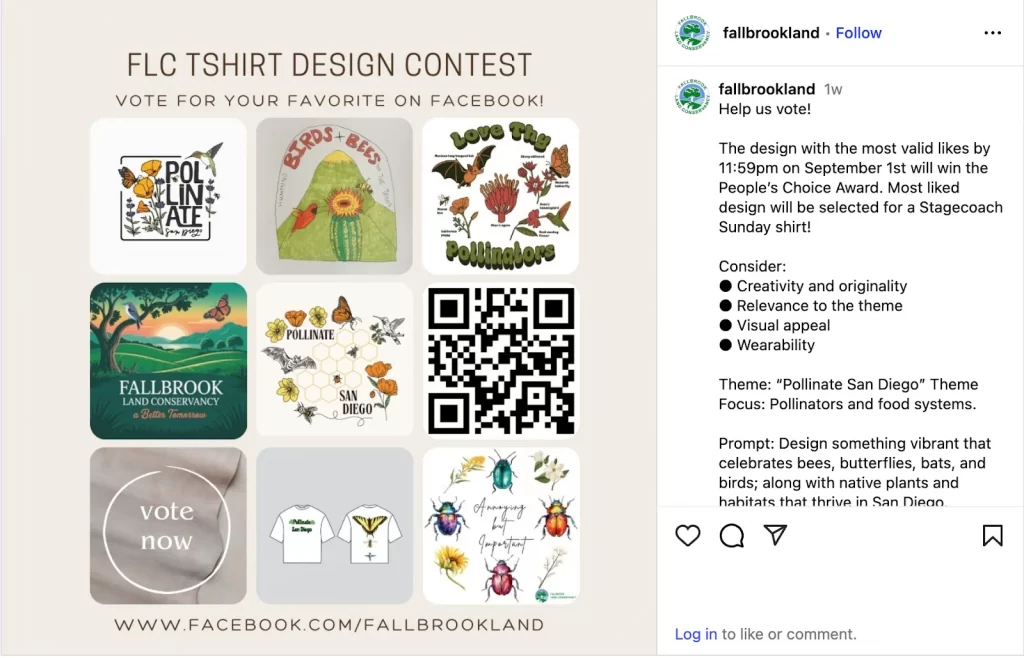 Audience vote on designs instagram post