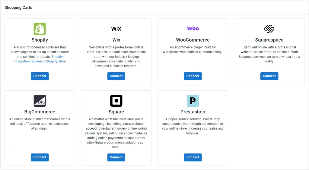 litcommerce supported ecommerce platforms LitCommerce's supported eCommerce platforms