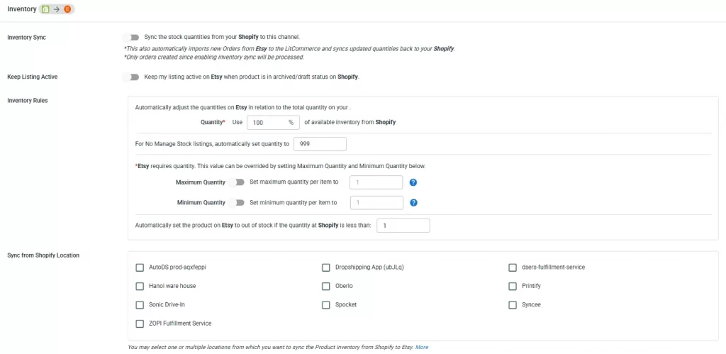 litcommerce sync features litcommerce sync feature