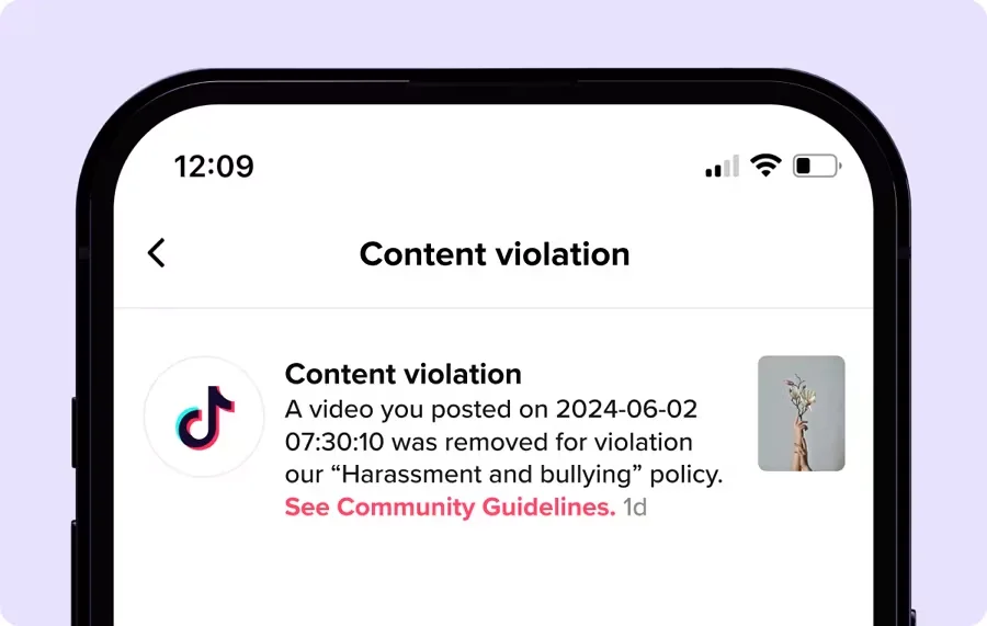 Posting restricted content is a reason why your TikTok account is shadow banned