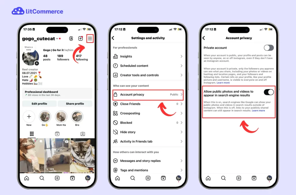 Allow search engine to index your content