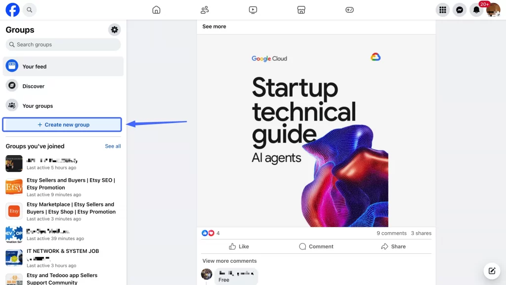 how to create a facebook group