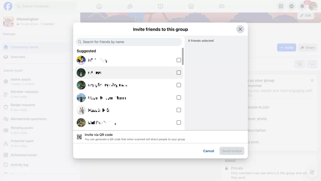 create a facebook group
