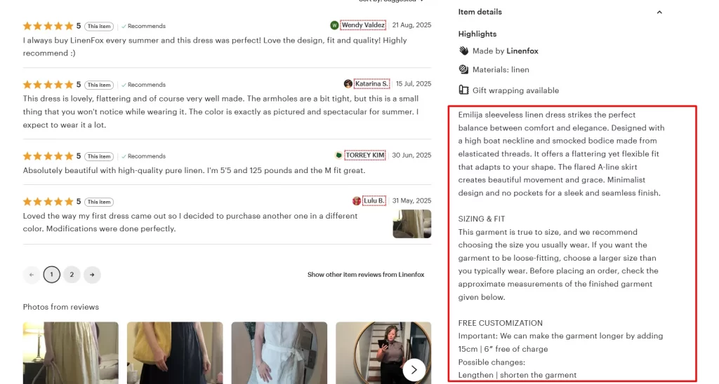 Add clear and detailed descriptions