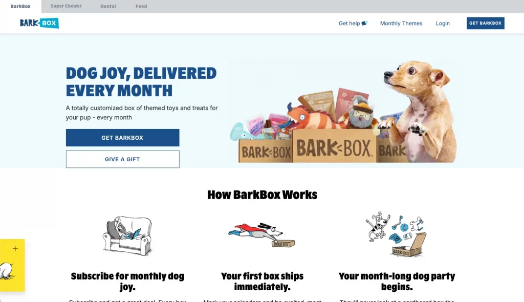 Barkbox CTA example