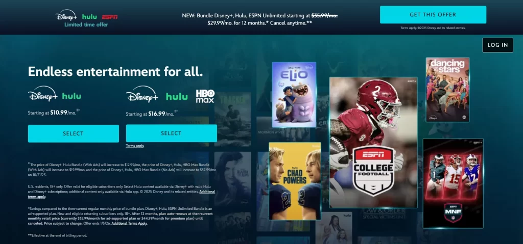 Hulu CTA example