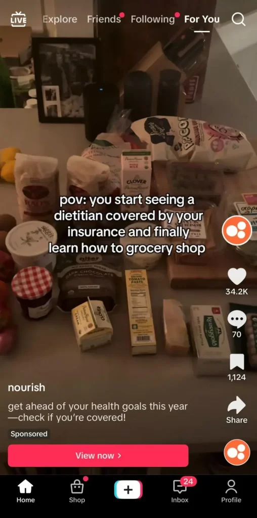 Nourish call to action examples