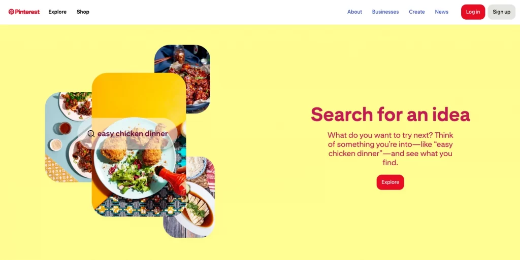 Pinterest Call to action example