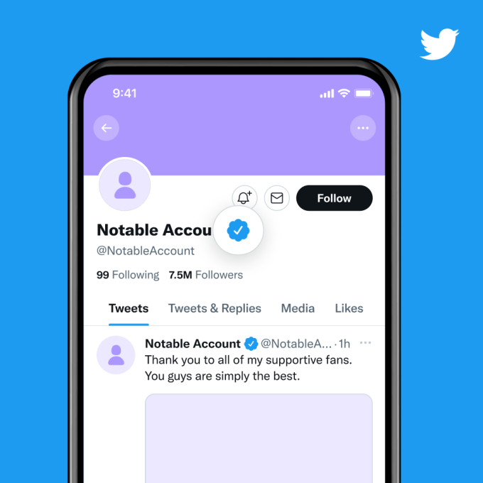 blue checkmark
