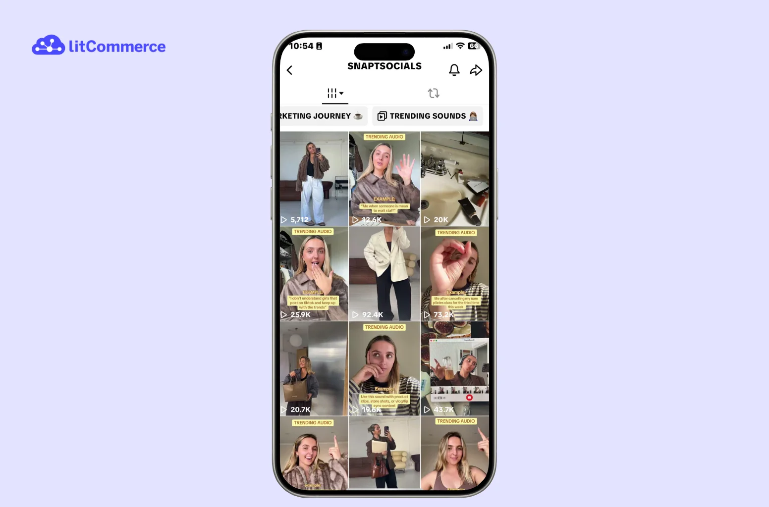 Find accounts sharing TikTok viral sounds