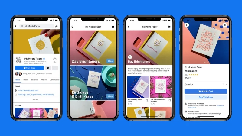 facebook shop interface