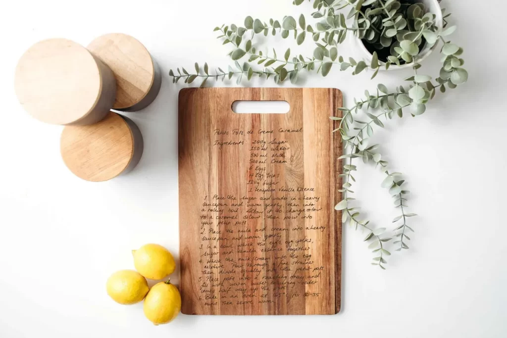 Wooden recipe boards