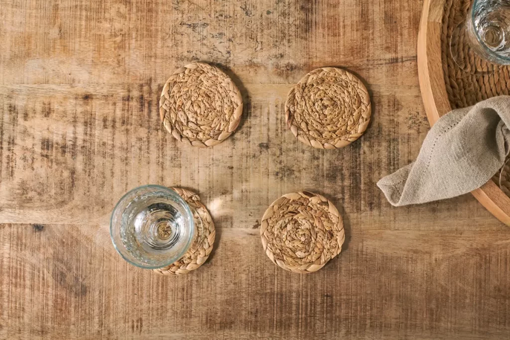 Woven coasters