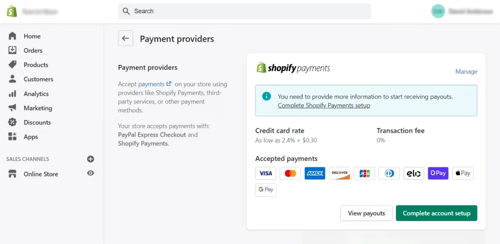 Shopify payment gateways 2
