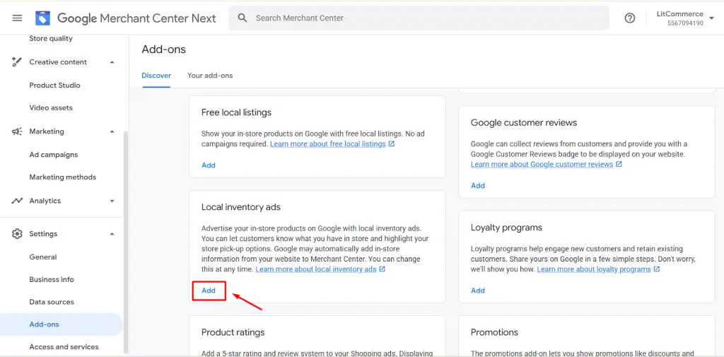 Activate local inventory ads in your Merchant Center Activate local inventory ads in your Merchant Center