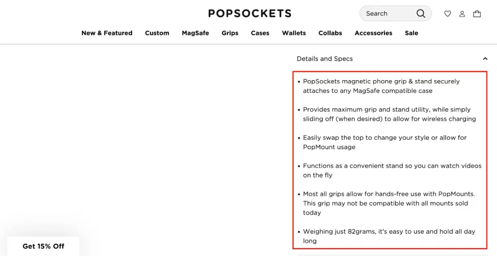 How to Write a Product Description5 Scannable product descriptions using bullet points example