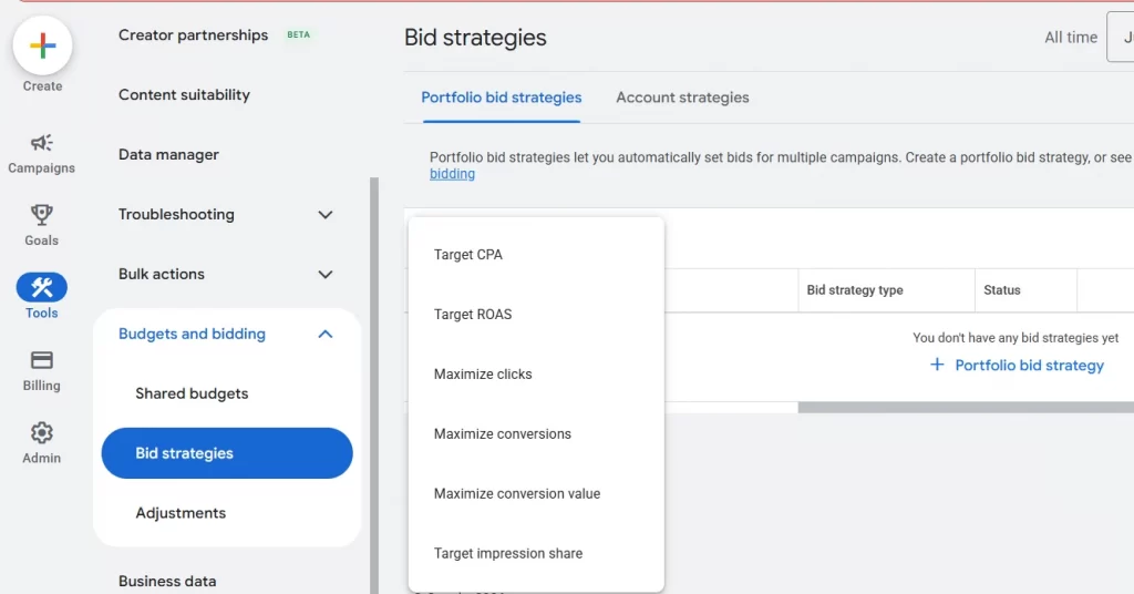 bid strategy in google ads bid strategies
