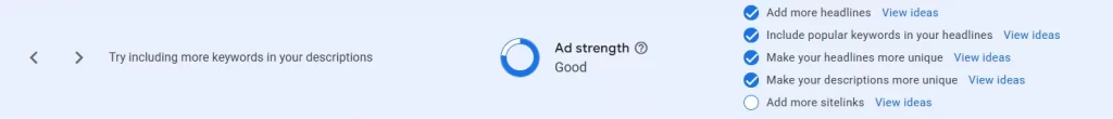 check ad strength check ad strength