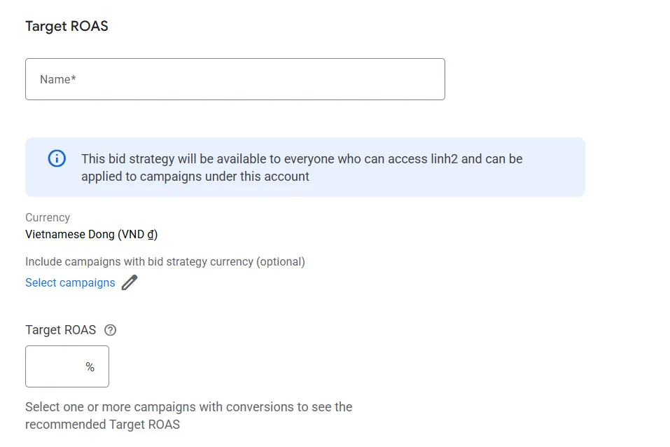 enter target roas enter target roas