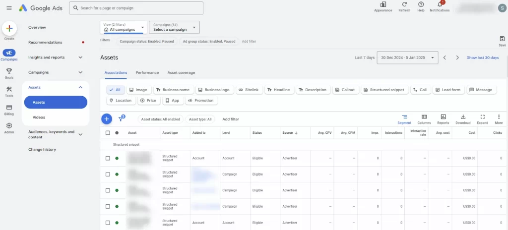 assets adit ad assets