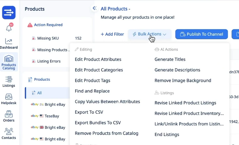 easychannel bulk action easychannel bulk action