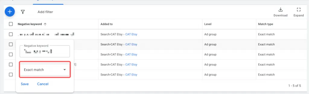 exact match exact match