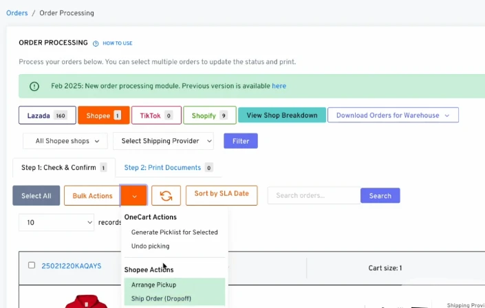onecart order process onecart order process