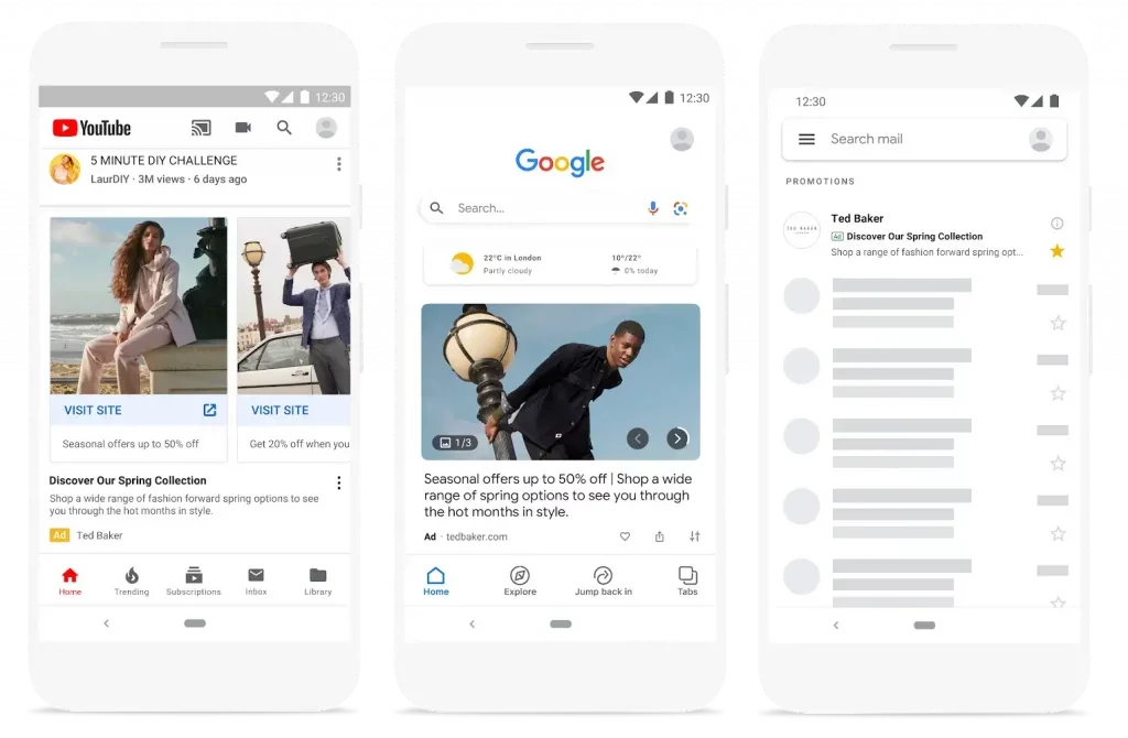 pmax ad Discovery ads on pmax ad examples