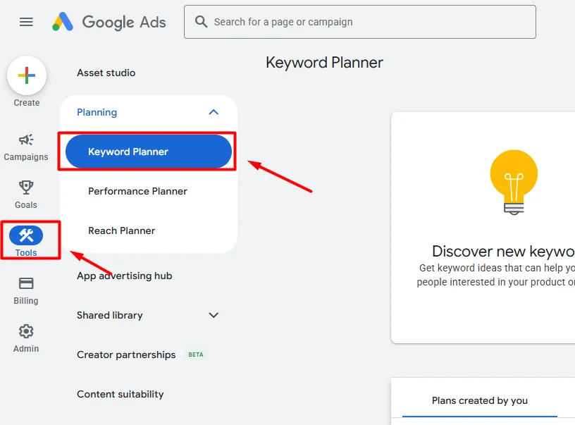 set up google keyword planner Set up Google Keyword Planner
