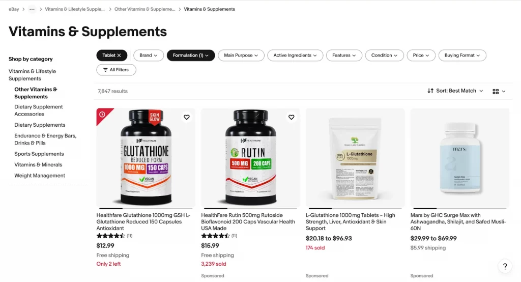 supplements on ebay 1 supplements on ebay 1