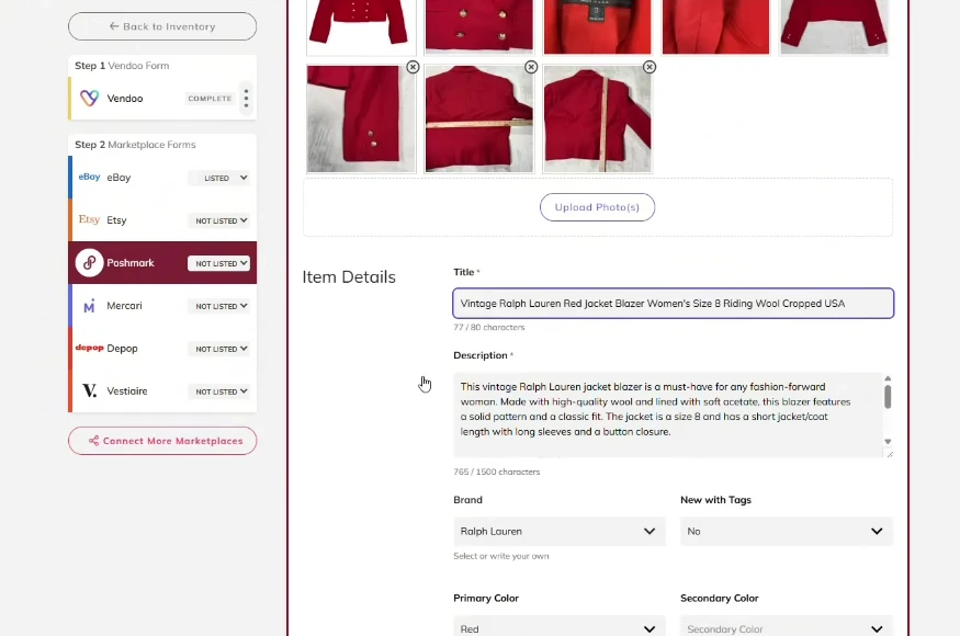 vendoo edit listing vendoo edit listing