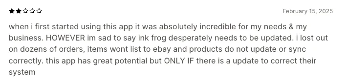 Inkfrog order management review Inkfrog order management