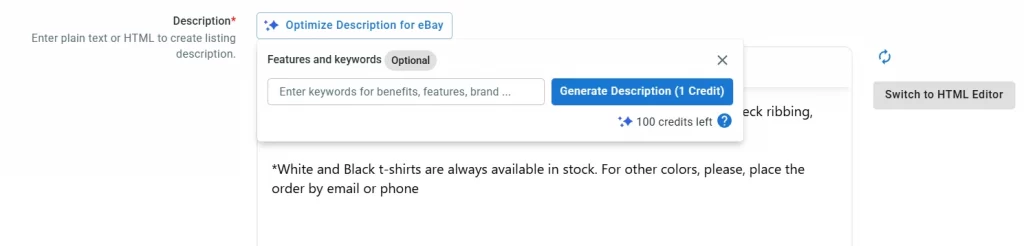 litcommerce ebay AI description litcommerce eBay AI description