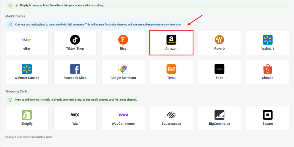 Connect Amazon eBay to Shopfiy with LitCommerce Connect Amazon, eBay to Shopfiy with LitCommerce