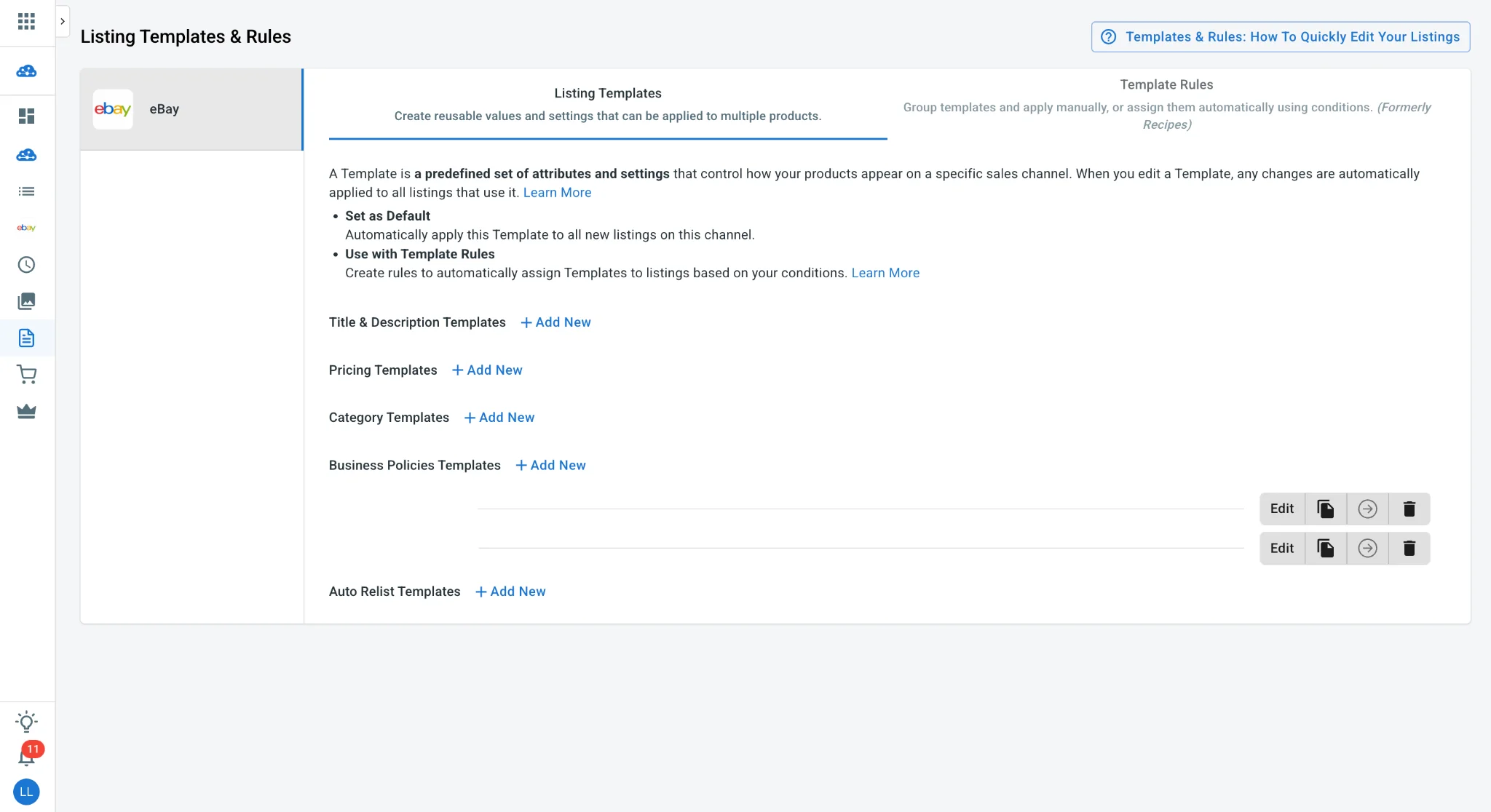 How To Sell On Multiple Marketplaces9 Templates & Rules setting on LitCommerce