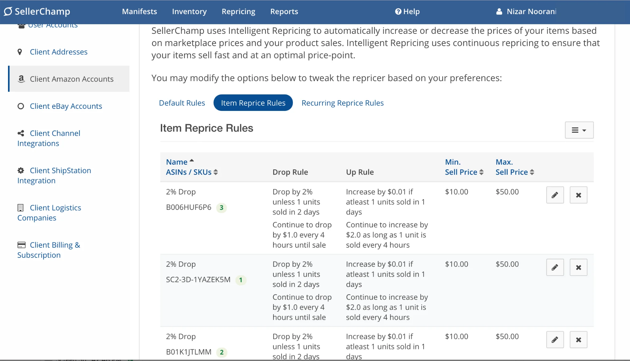 SellerChamp vs LitCommerce11 SellerChamp rule-based repricer settings