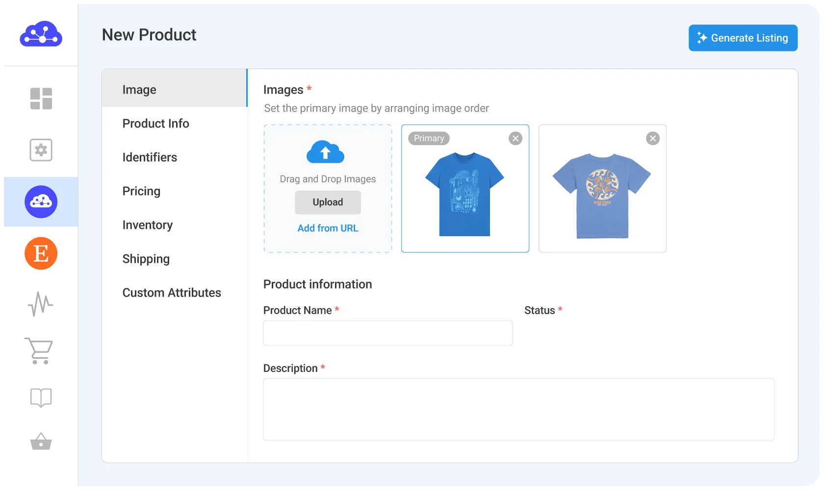 SellerChamp vs LitCommerce3 LitCommerce AI tool creating a channel-ready product description