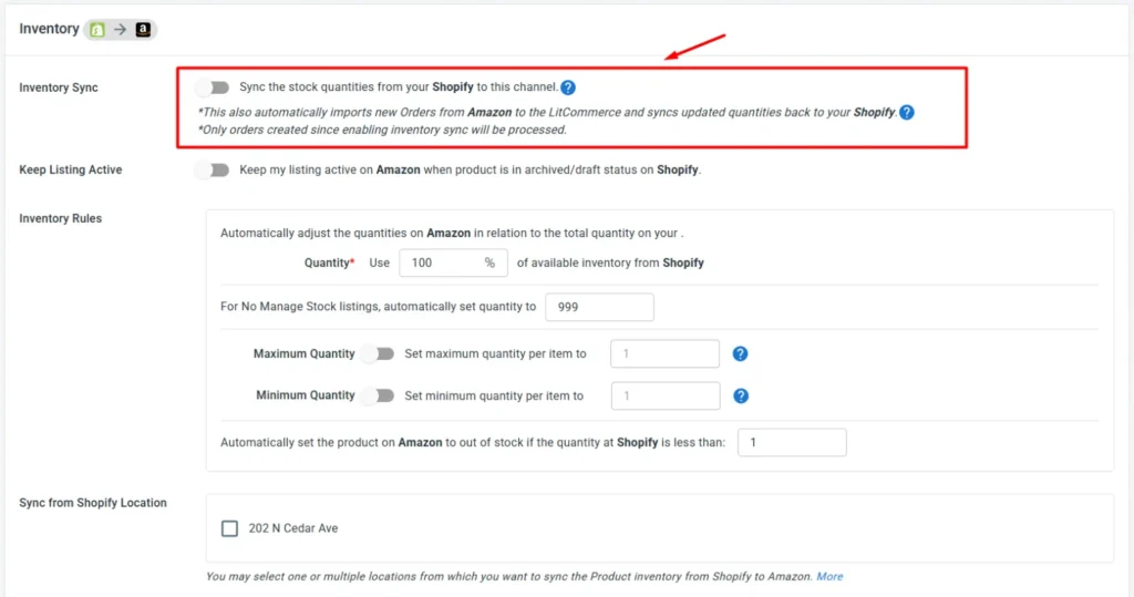 Set up inventory sync for Shopify Amazon eBay integration Set up inventory sync for Shopify Amazon eBay integration