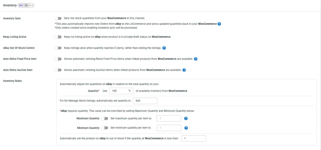 set up inventory sync for WooCommerce eBay Amazon integration Set up inventory sync for WooCommerce eBay Amazon integration