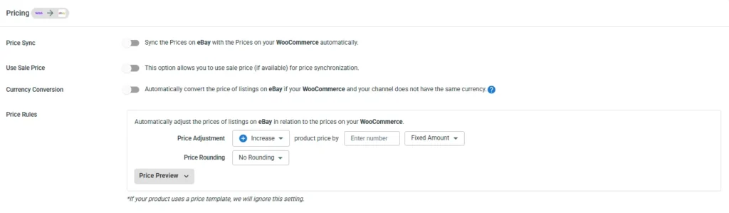 set up price sync for WooCommerce eBay Amazon integration Set up price sync for WooCommerce eBay Amazon integration