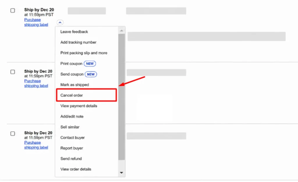 click cancel order Click Cancel Order