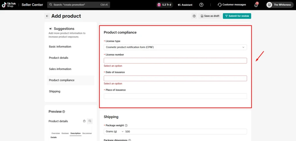 image 9 Add product compliance