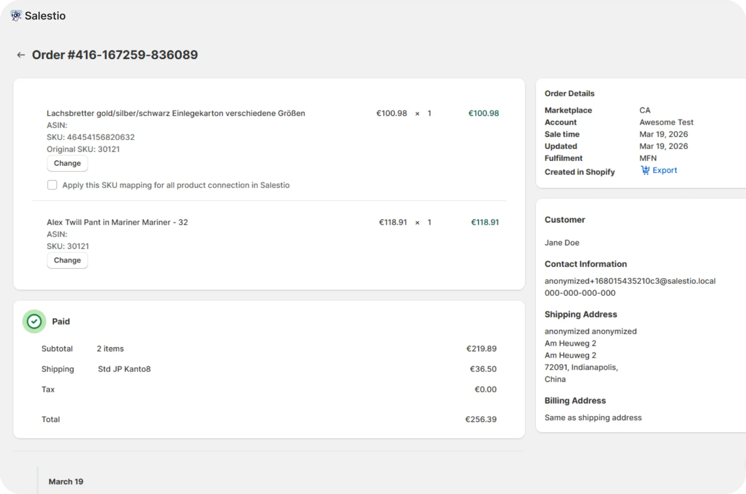 OrderView scaled salestio's order management
