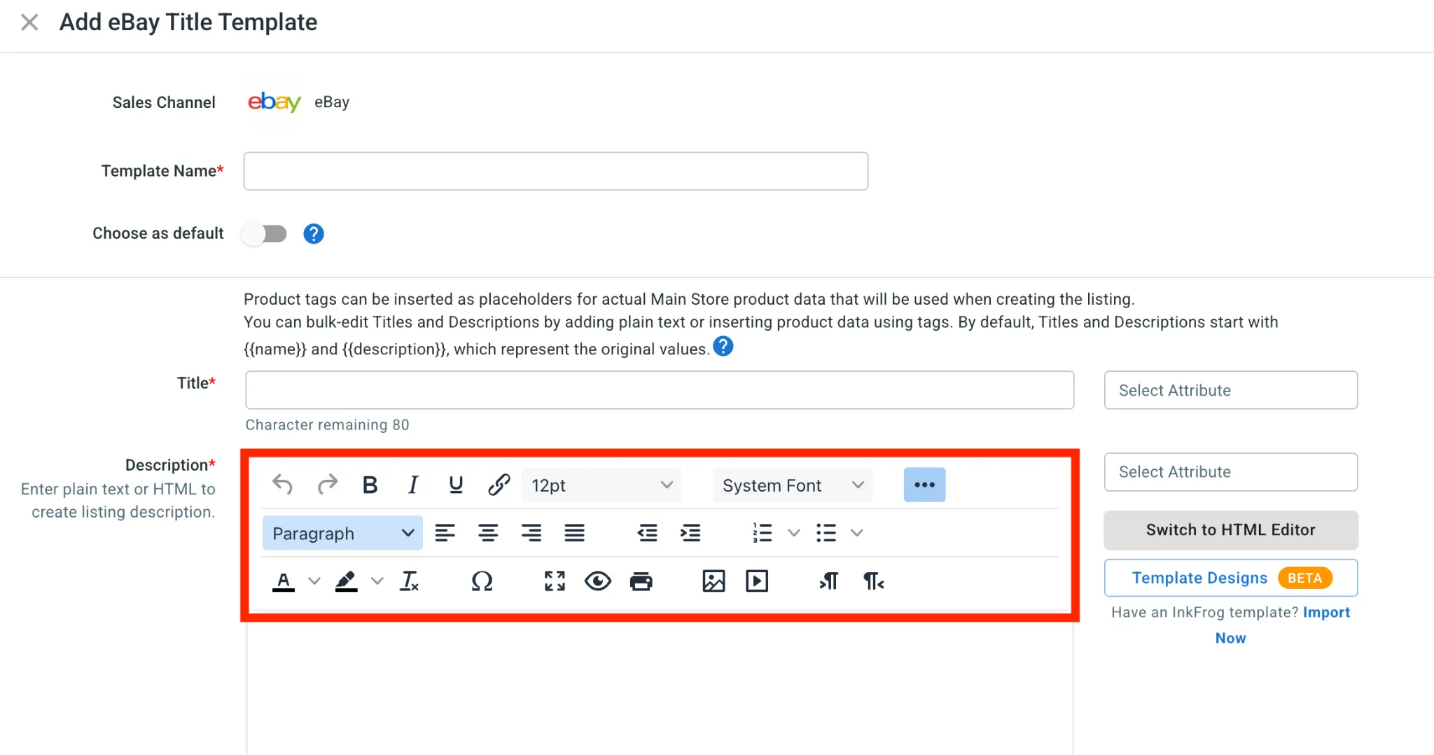 image 11 LitCommerce rich text editor for eBay description template