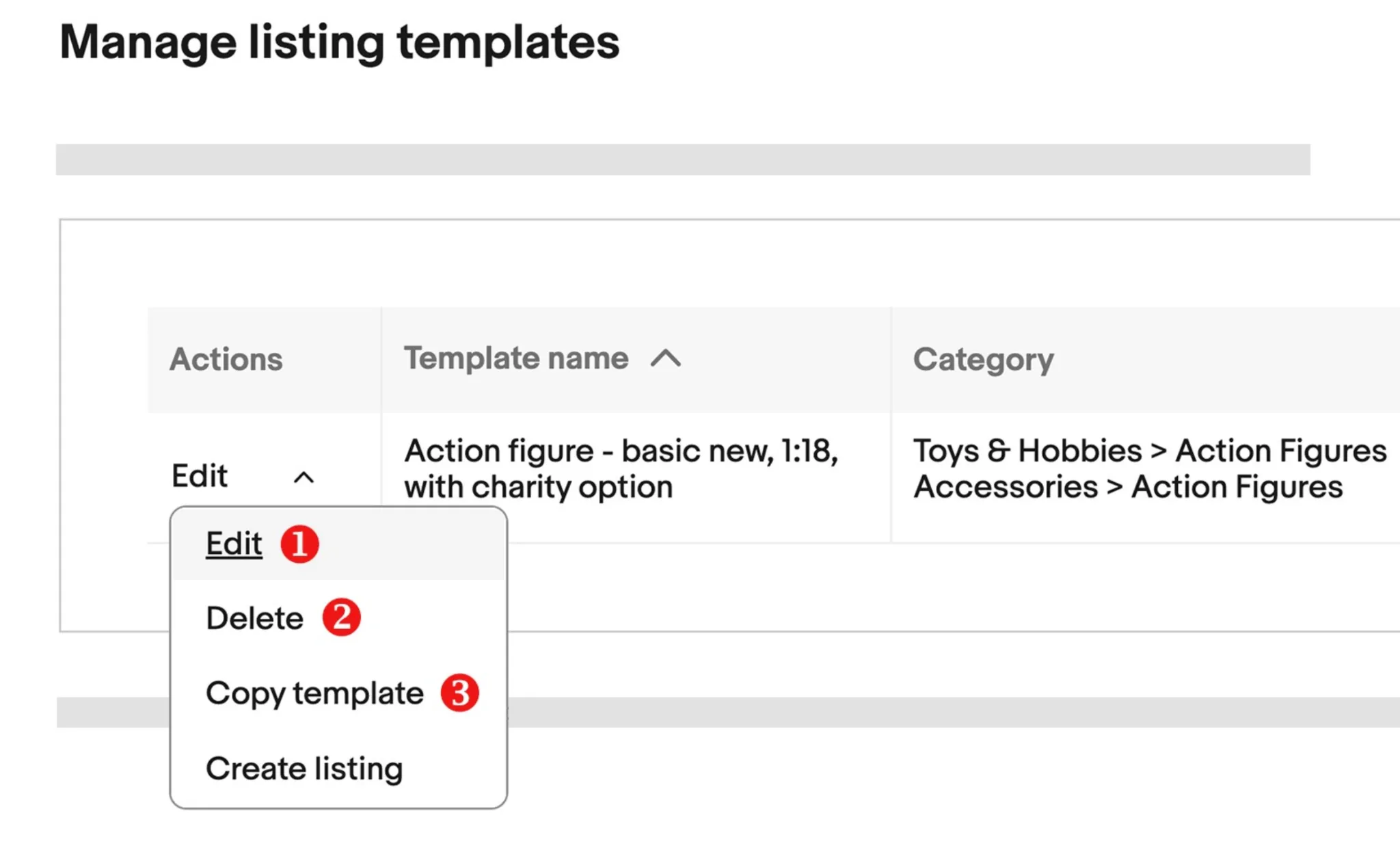 image 16 eBay manage templates edit delete and copy options