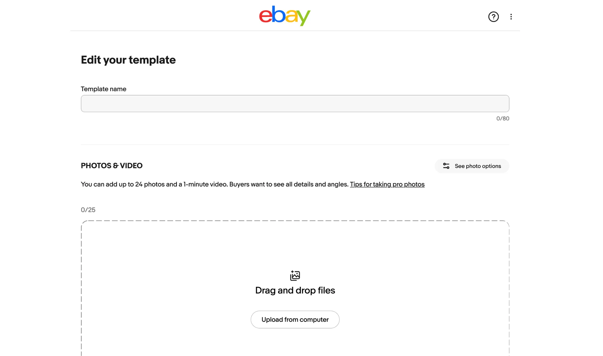 image 18 eBay edit listing template with name photos and details