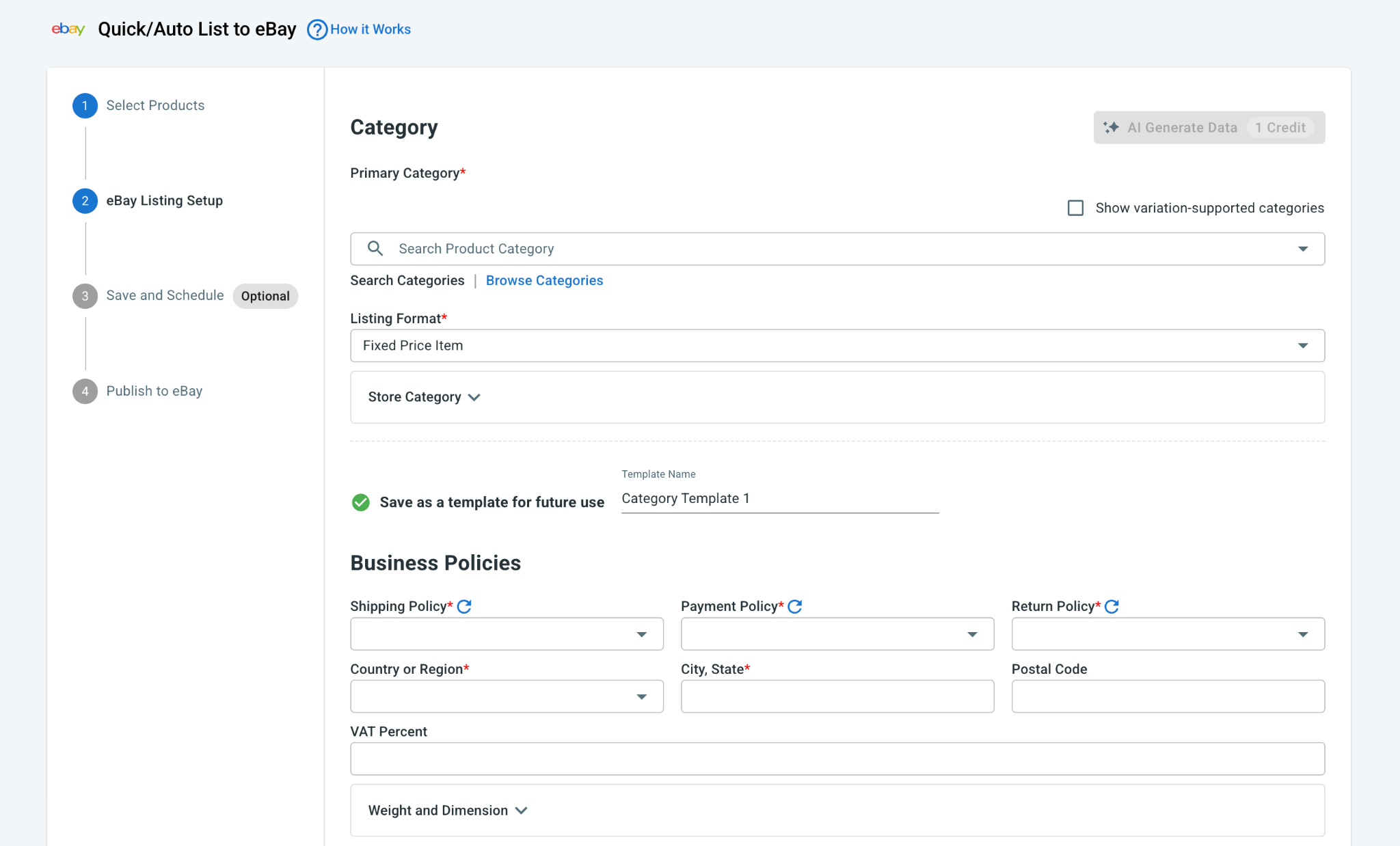 litcommerce vs salestio7 1 LitCommerce Quick/Auto List for eBay with category and business policy settings