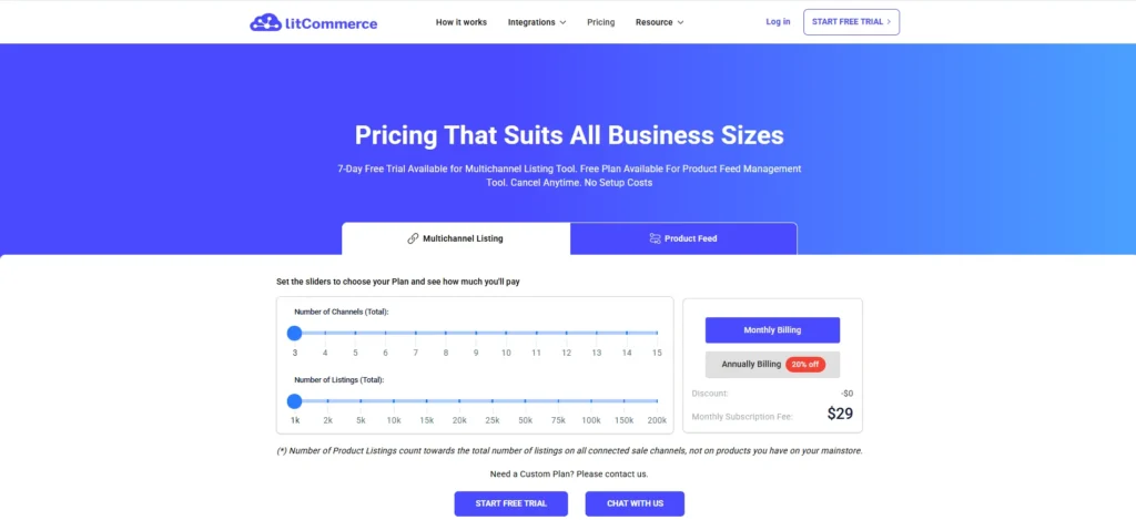 pricing LitC 1 pricing LitC 1