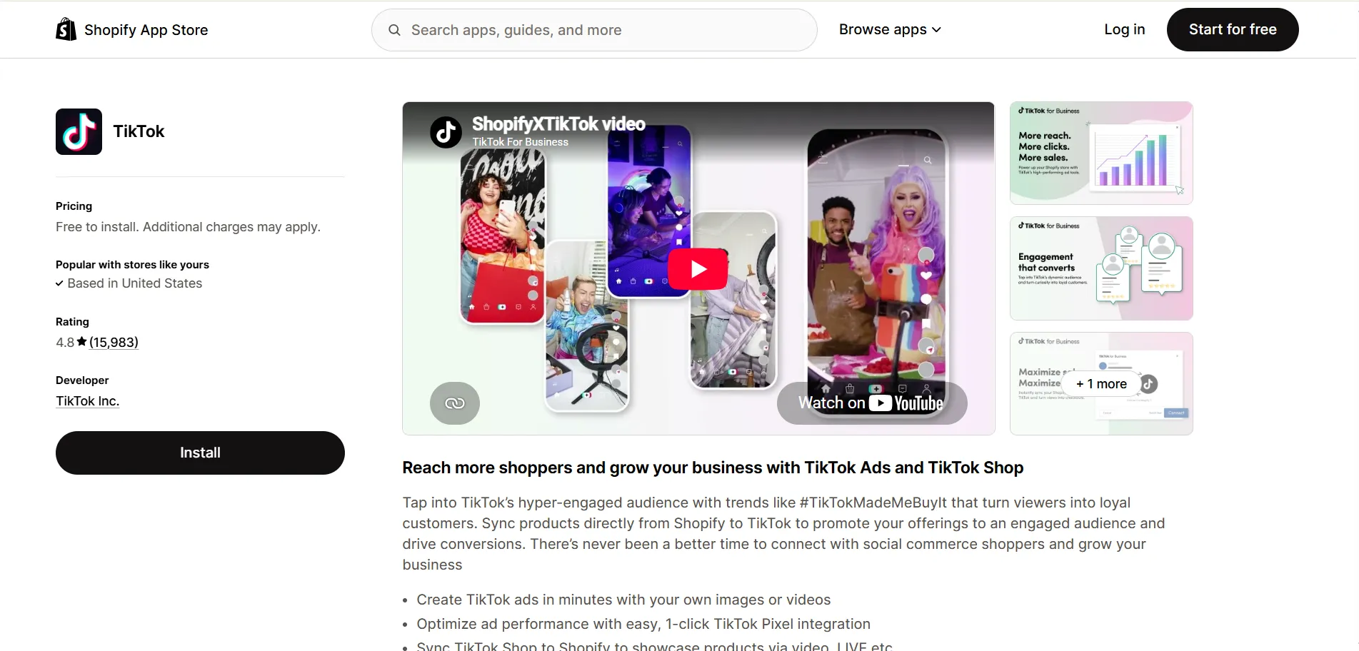 tiktok tool shopify app TikTok app for Shopify