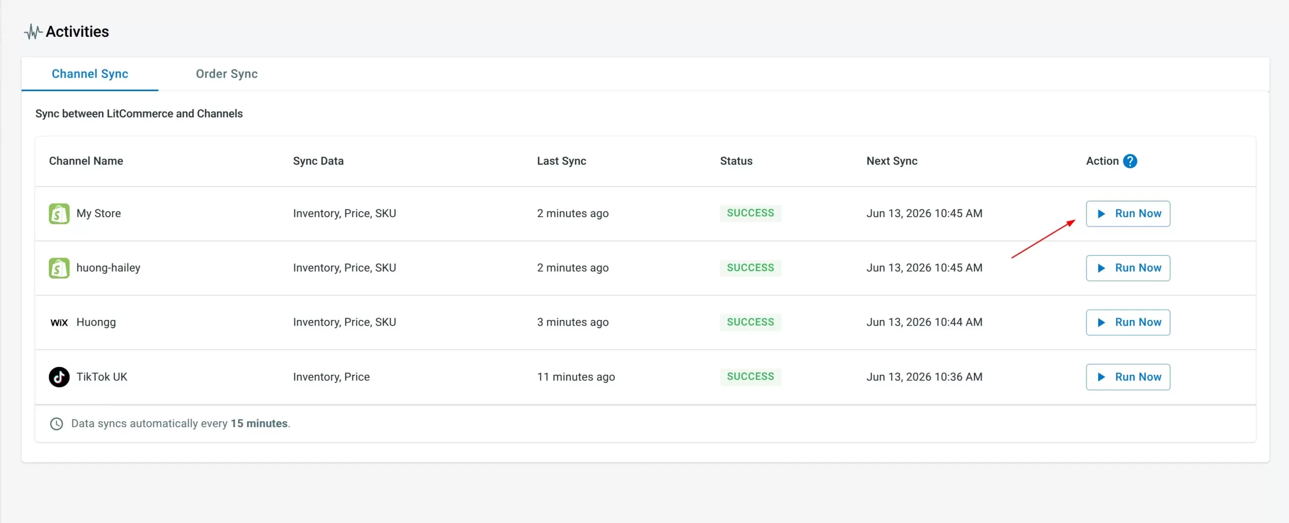 sync on demand
